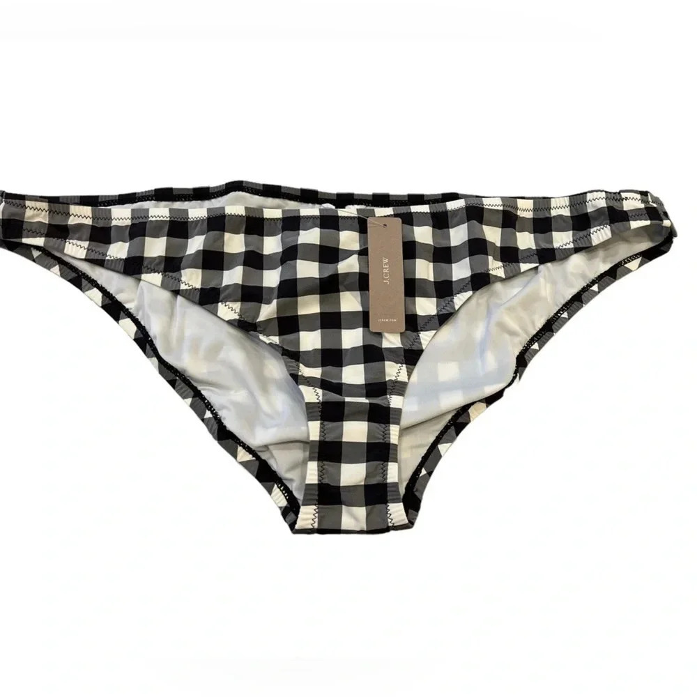 NWT J Crew lowrider bikini bottoms in black ivory